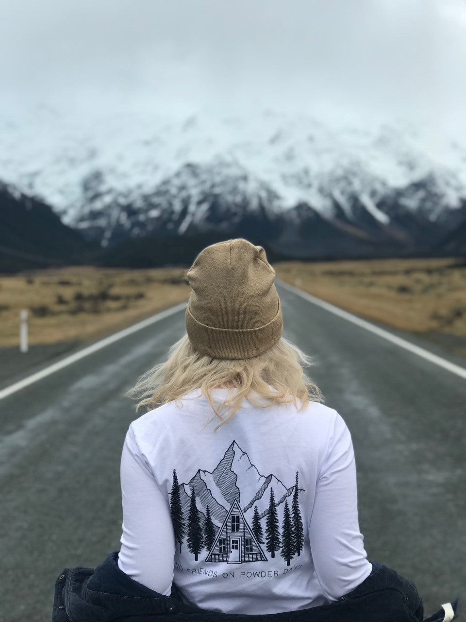 Camiseta de manga larga de algodón orgánico White Pines - Unisex