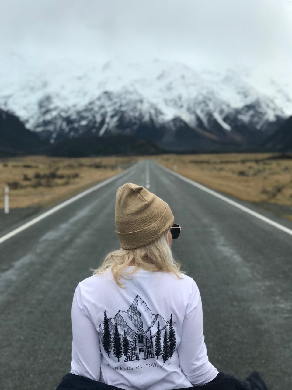 Camiseta de manga larga de algodón orgánico White Pines - Unisex