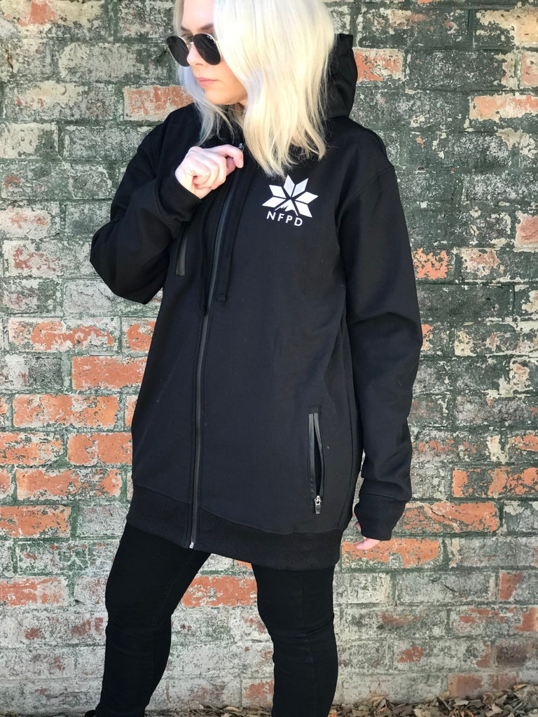 Chaqueta impermeable para esquí/snowboard, estilo alto, color negro, NFPD - Unisex