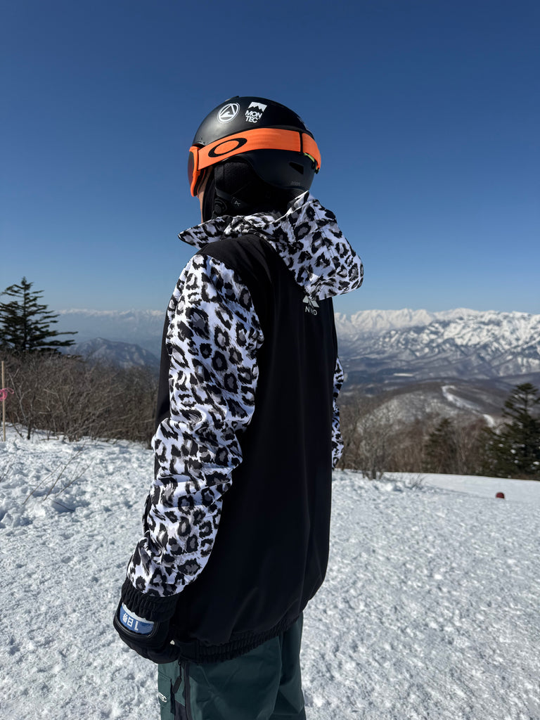 Ski Snowboard Jackets Waterproof Pullover Black Leopard NFPD Jacket - Unisex