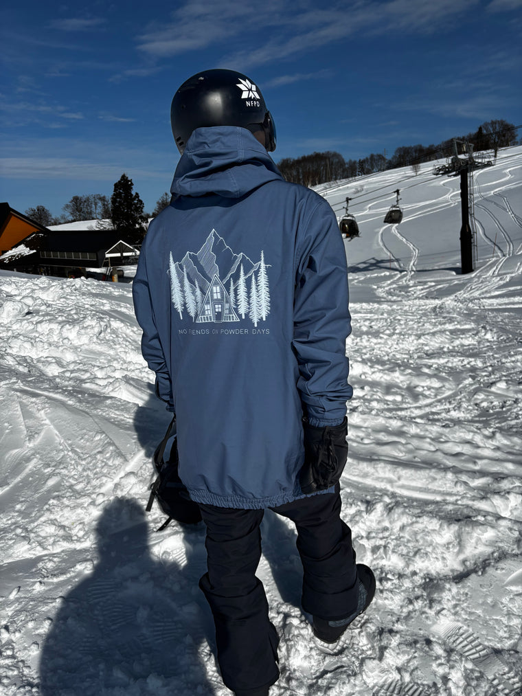 Ski Snowboard Jackets Waterproof Pullover Snow Slate Blue Pines Jacket - Unisex