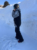 Ski Snowboard Jackets Waterproof Pullover Black Leopard NFPD Jacket - Unisex