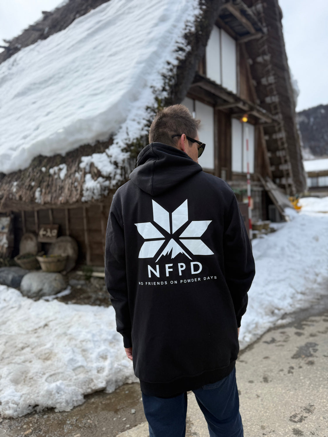 Sudadera con capucha para nieve alta NFPD negra para esquí y snowboard - Unisex