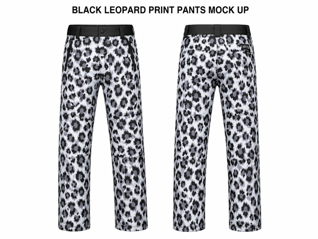 Black Leopard Snowboard Ski Snow Pants 20K Waterproof | Unisex | PREORDER