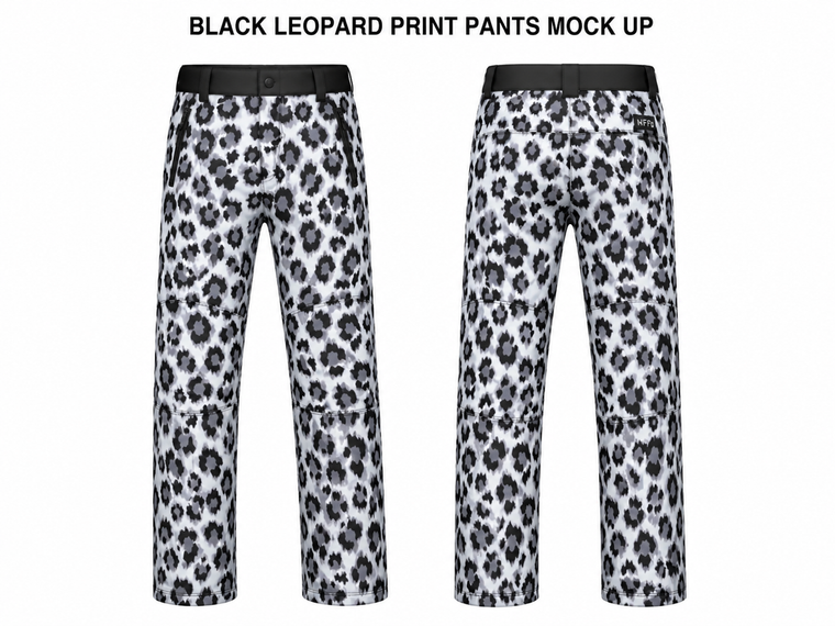 Black Leopard Snowboard Ski Snow Pants 20K Waterproof | Unisex | PREORDER