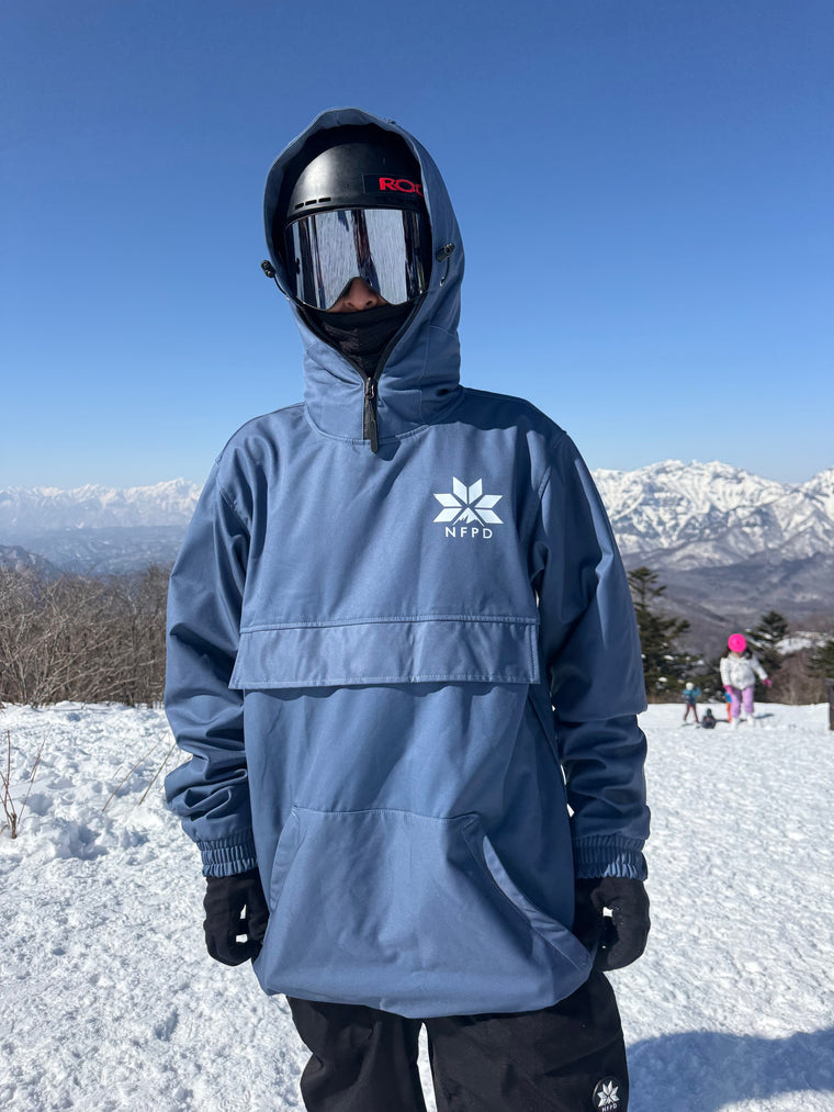 Ski Snowboard Jackets Waterproof Pullover Snow Slate Blue Pines Jacket - Unisex