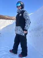 Ski Snowboard Jackets Waterproof Pullover Black Leopard NFPD Jacket - Unisex