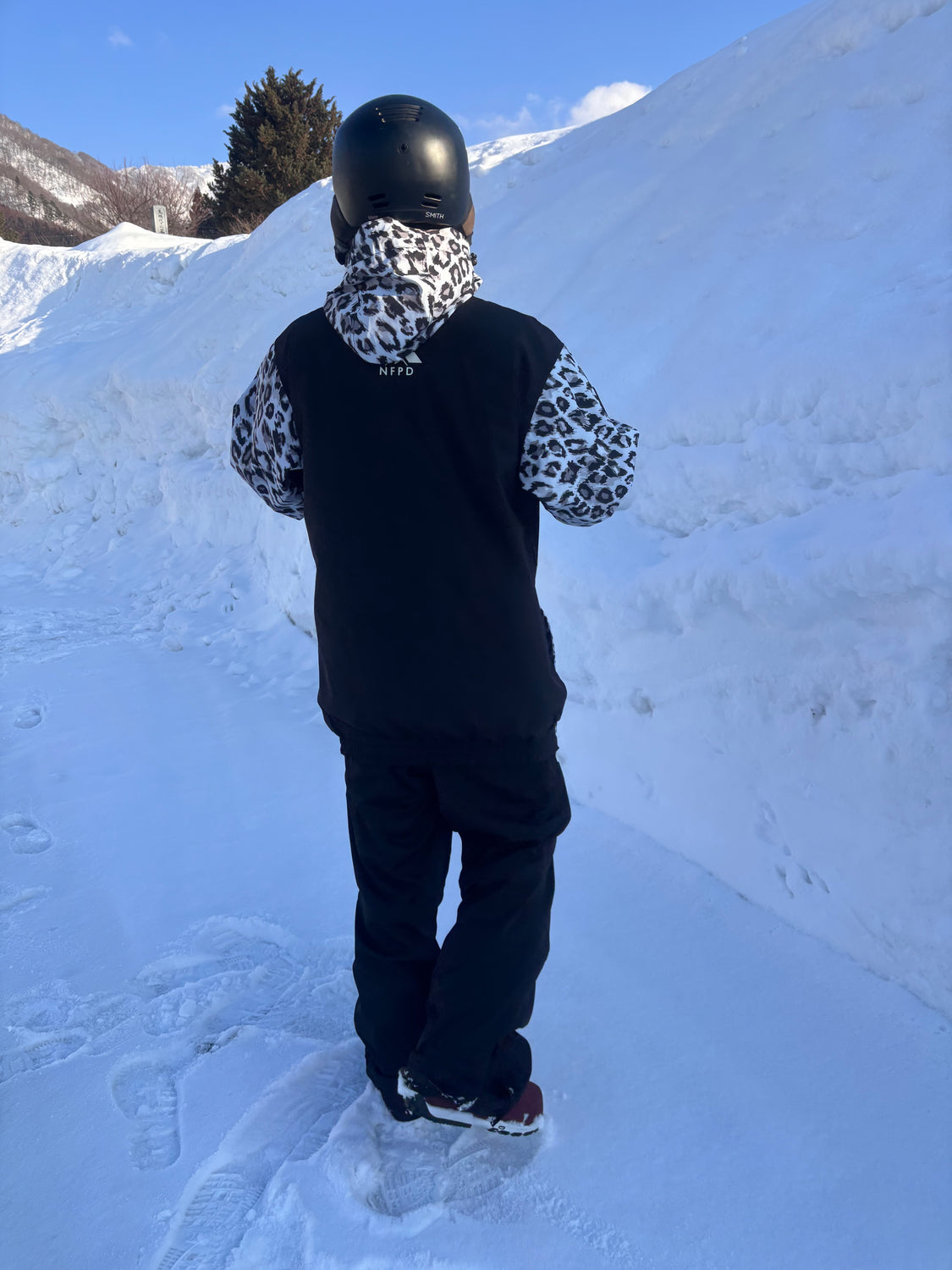 Ski Snowboard Jackets Waterproof Pullover Black Leopard NFPD Jacket - Unisex