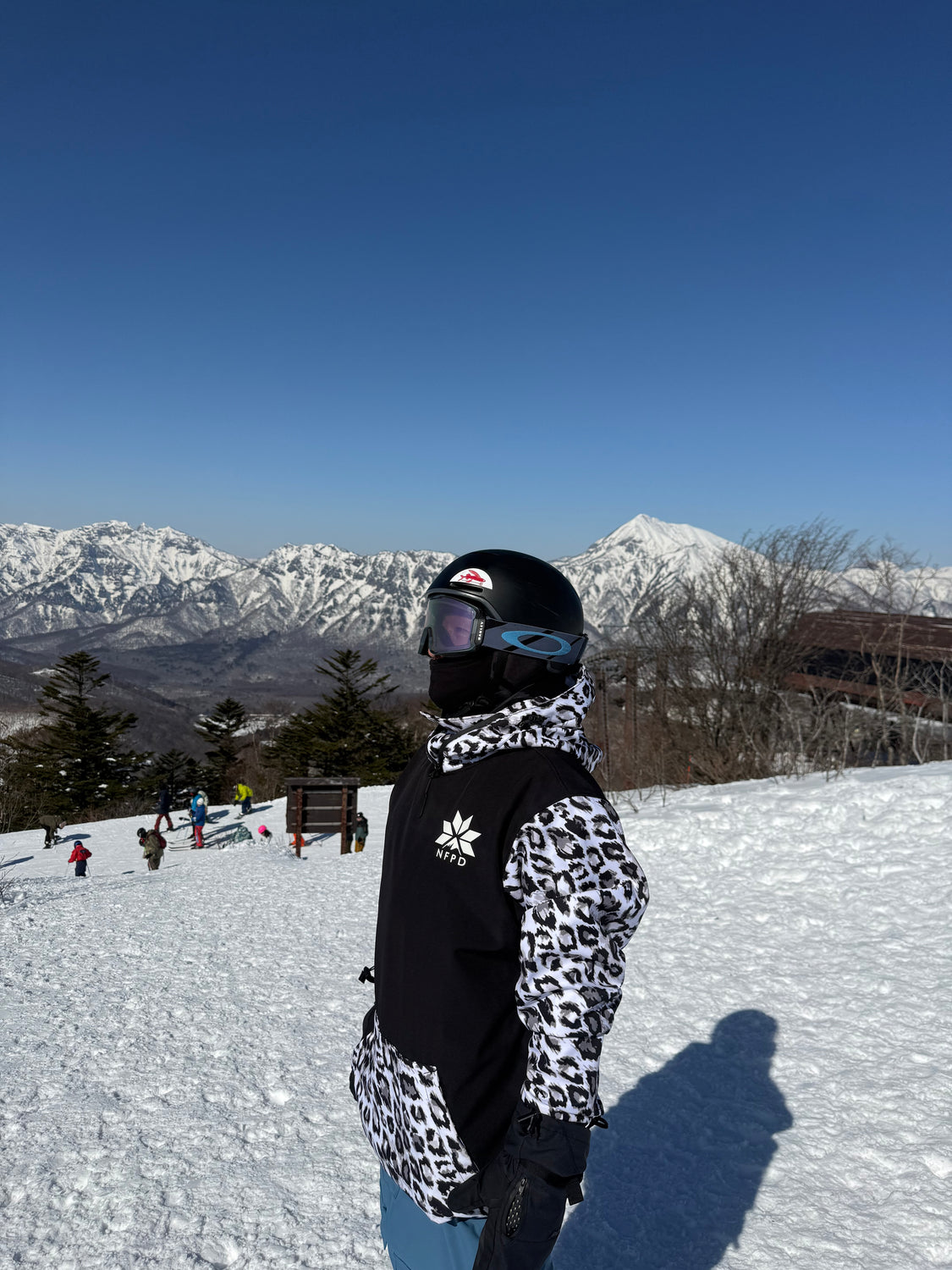 Ski Snowboard Jackets Waterproof Pullover Black Leopard NFPD Jacket - Unisex