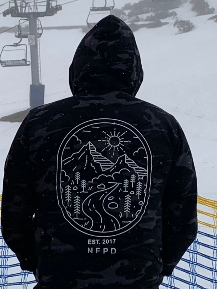 Ski/Snowboard Camo Rockies Snug Snow Hoodie - Unisex