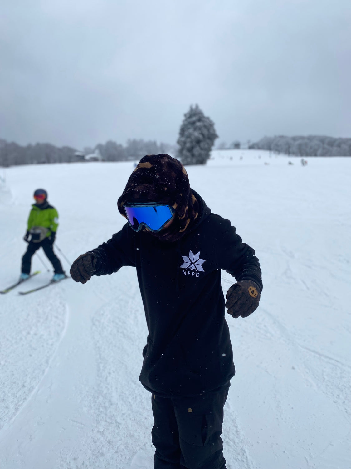 Ski/Snowboard Pines Tall Snow Hoodie - Unisex