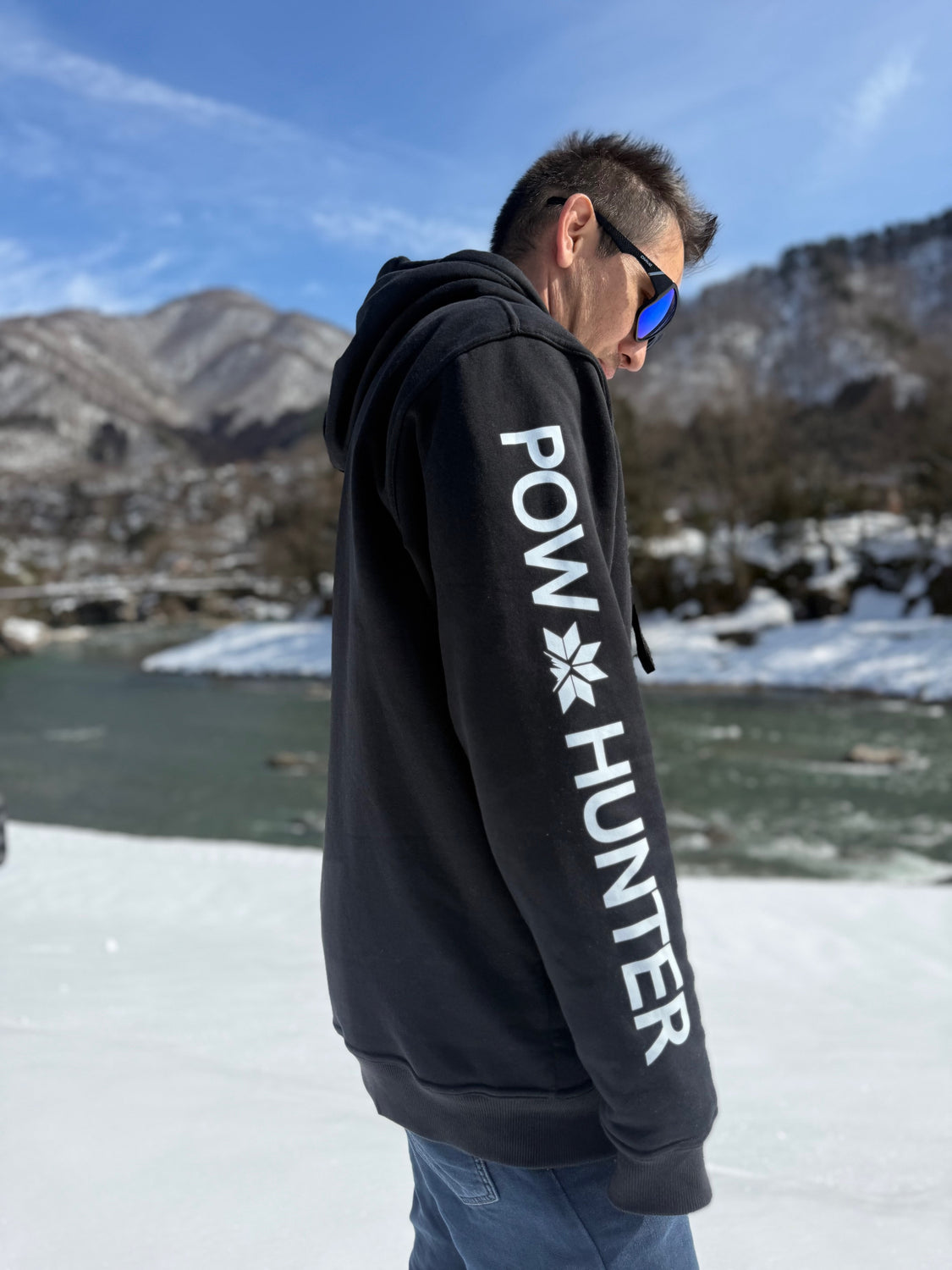 Ski Snowboard Tall Pow Hunter Riding Snow Hoodie - Unisex