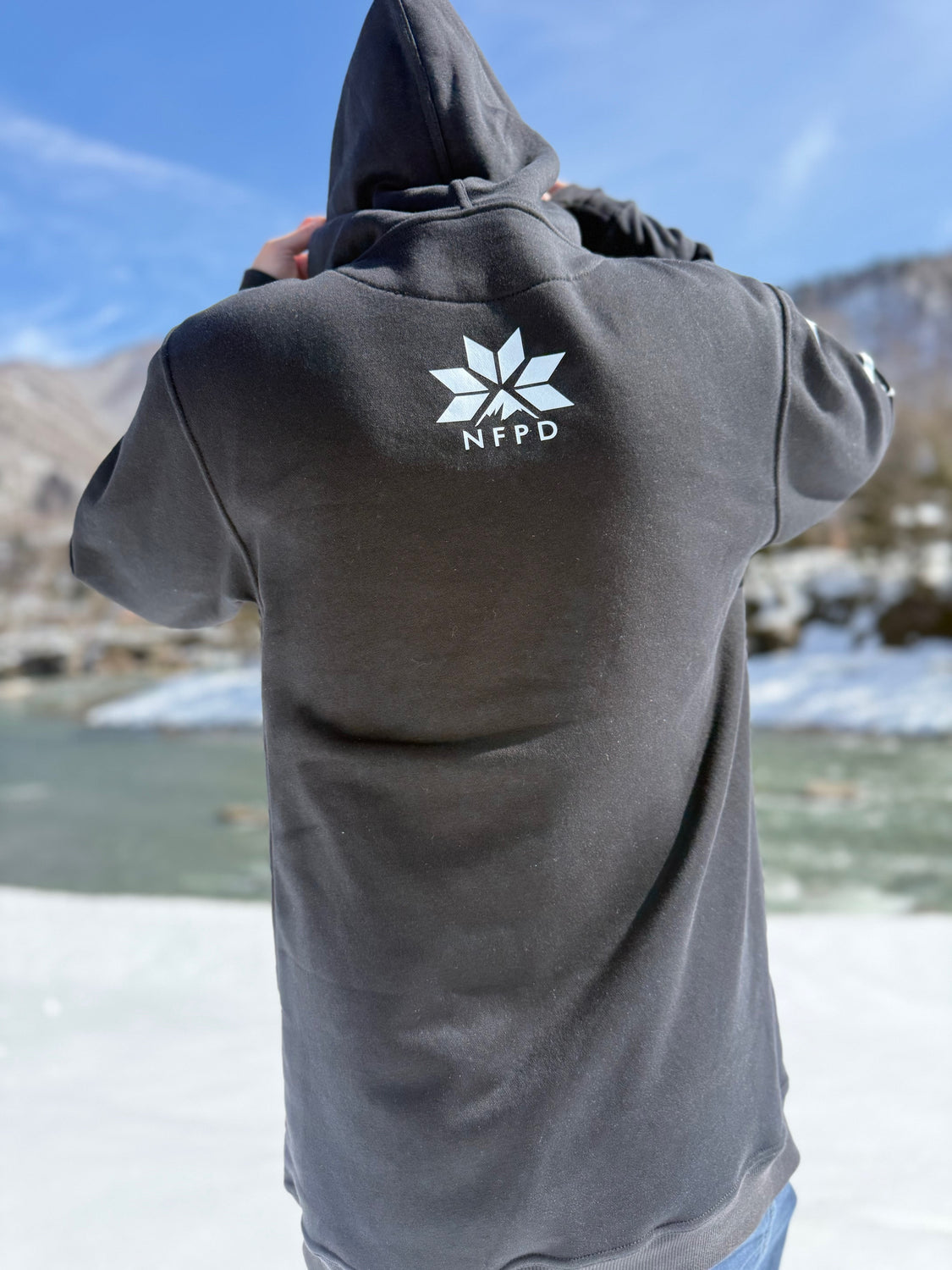 Ski Snowboard Tall Pow Hunter Riding Snow Hoodie - Unisex