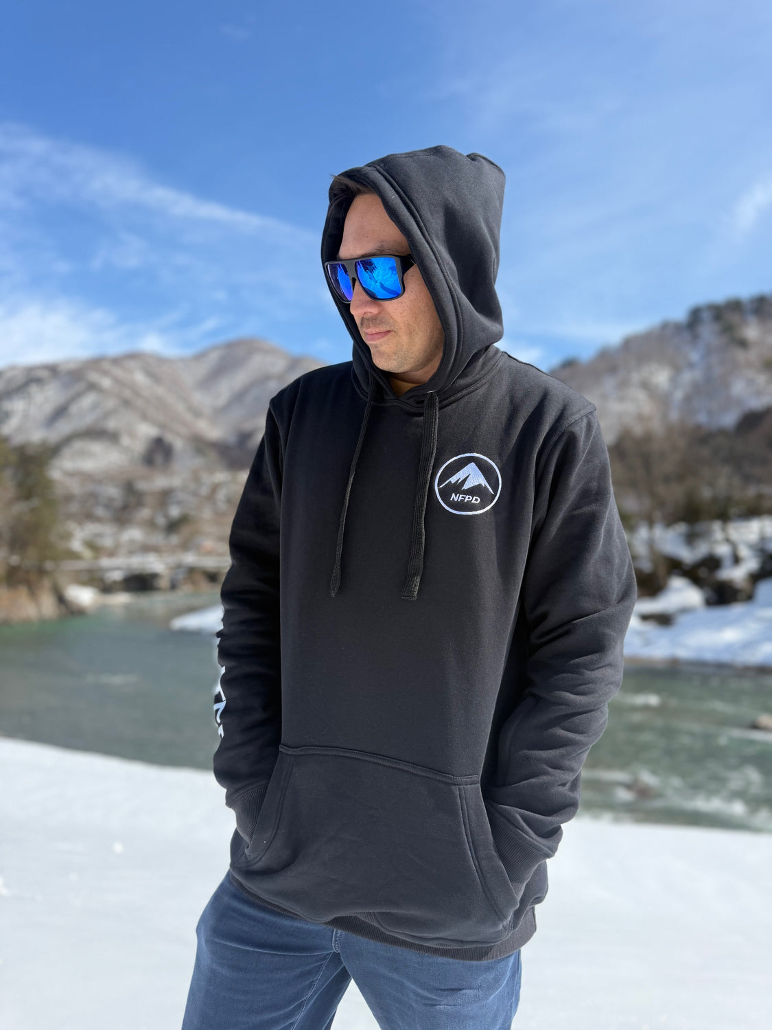 Ski Snowboard Tall Pow Hunter Riding Snow Hoodie - Unisex