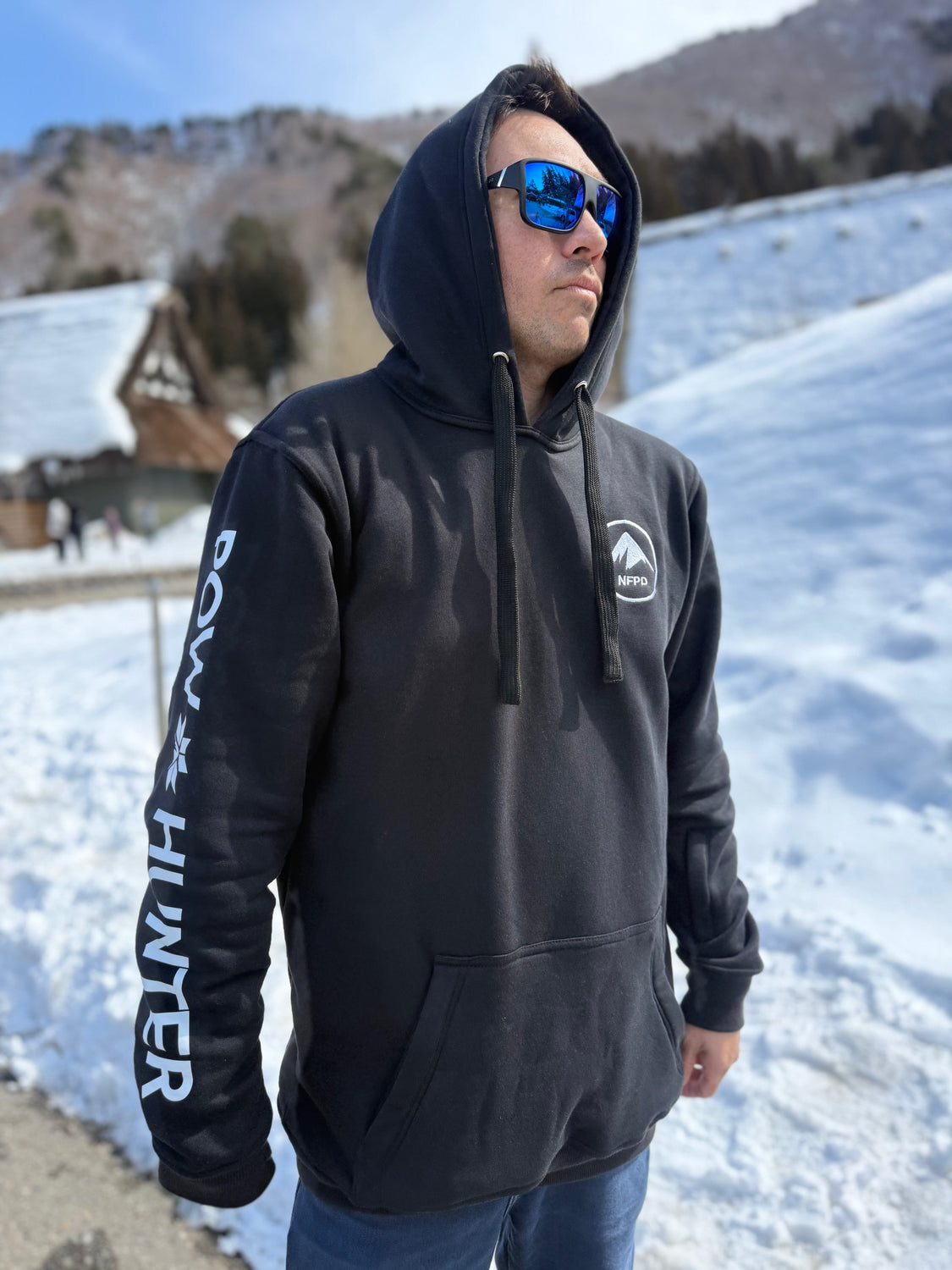 Ski Snowboard Tall Pow Hunter Riding Snow Hoodie - Unisex