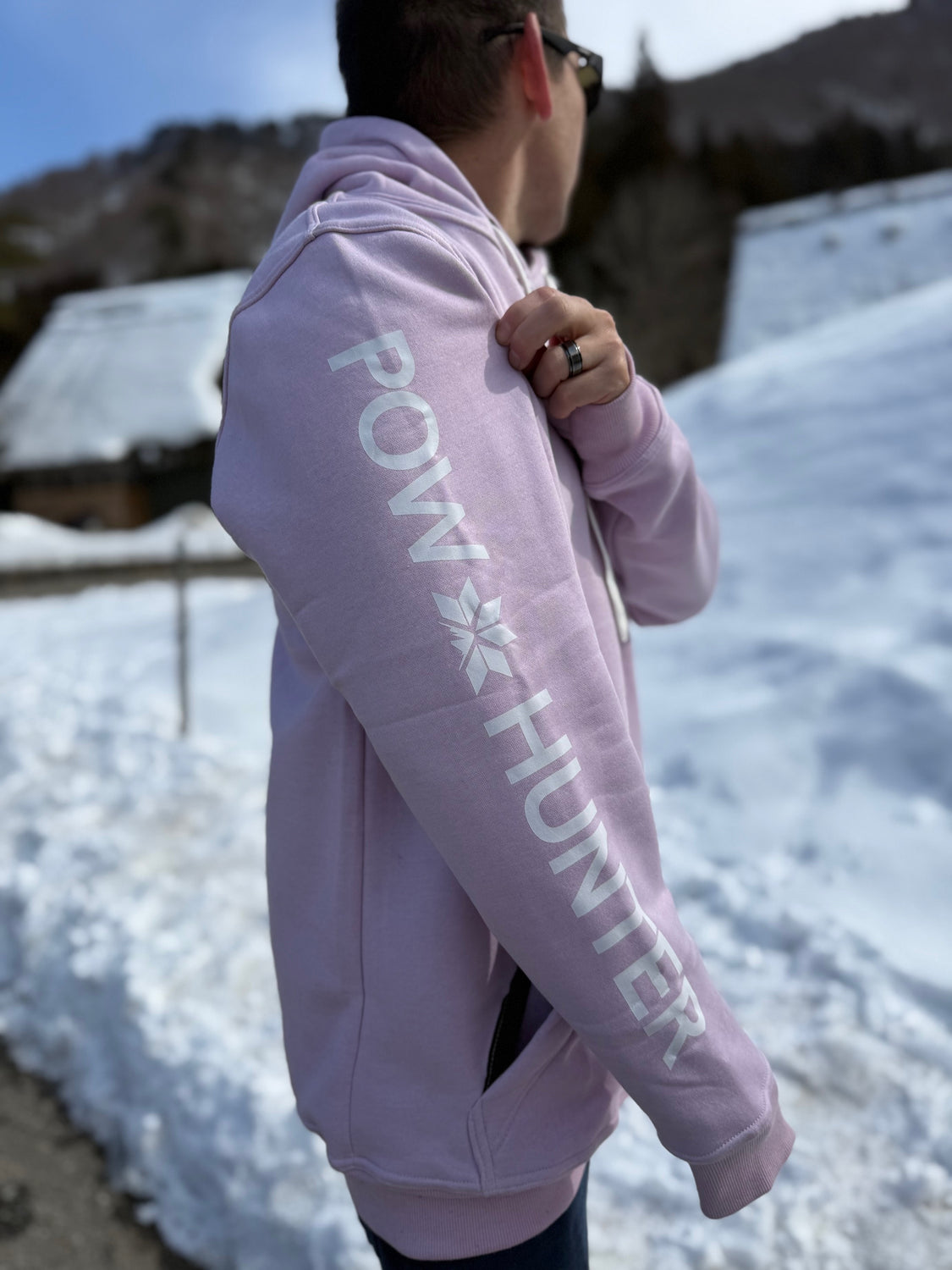 Ski Snowboard Tall Pow Hunter Riding Snow Hoodie - Unisex