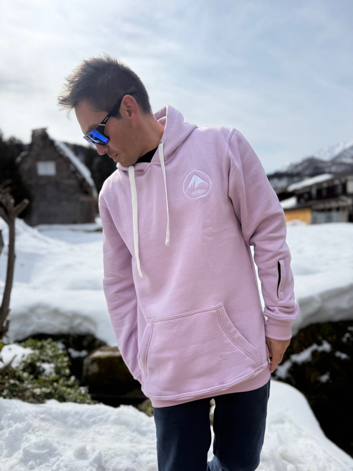 Ski Snowboard Tall Pow Hunter Riding Snow Hoodie - Unisex