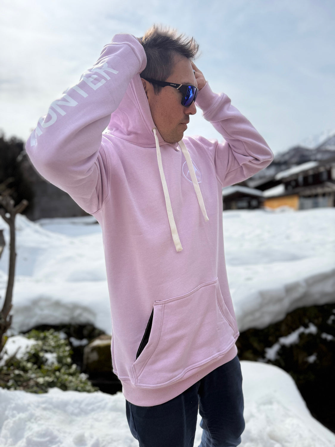 Ski Snowboard Tall Pow Hunter Riding Snow Hoodie - Unisex