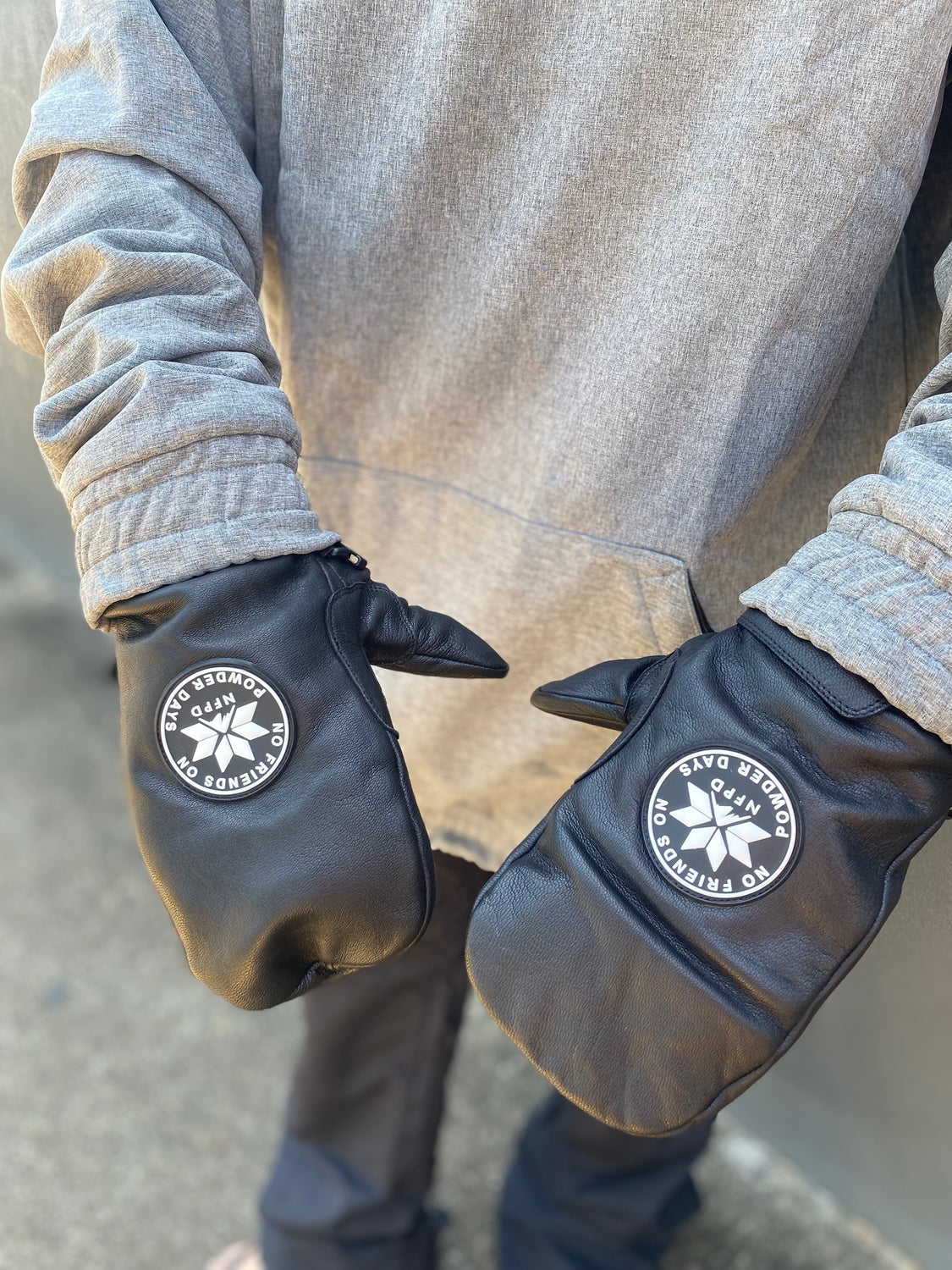 NFPD Waterproof Leather Ski Gloves Mitts