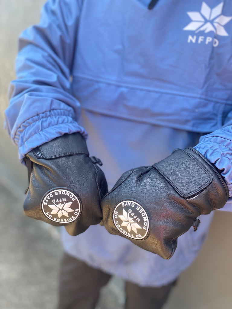 NFPD Waterproof Leather Ski Gloves Mitts