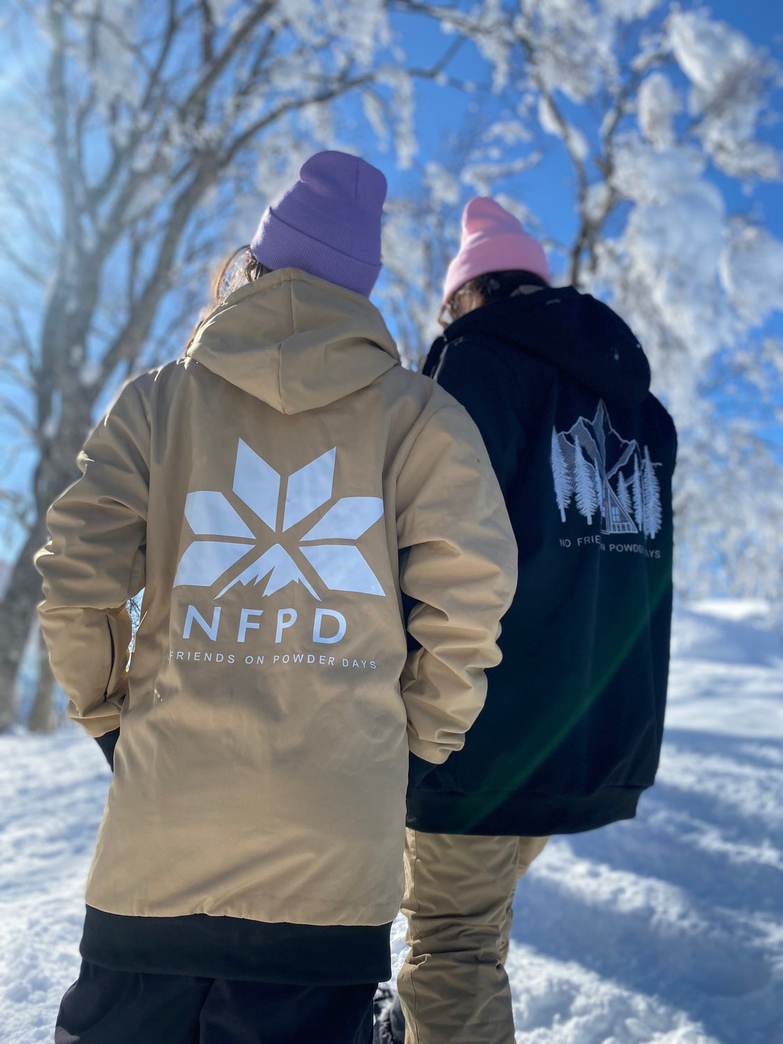 Tan 10k waterproof NFPD Snow Jacket  & 10k waterproof black pines