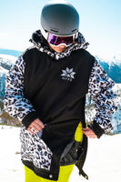 Ski Snowboard Jackets Waterproof Pullover Black Leopard NFPD Jacket - Unisex