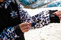 Ski Snowboard Jackets Waterproof Pullover Black Leopard NFPD Jacket - Unisex
