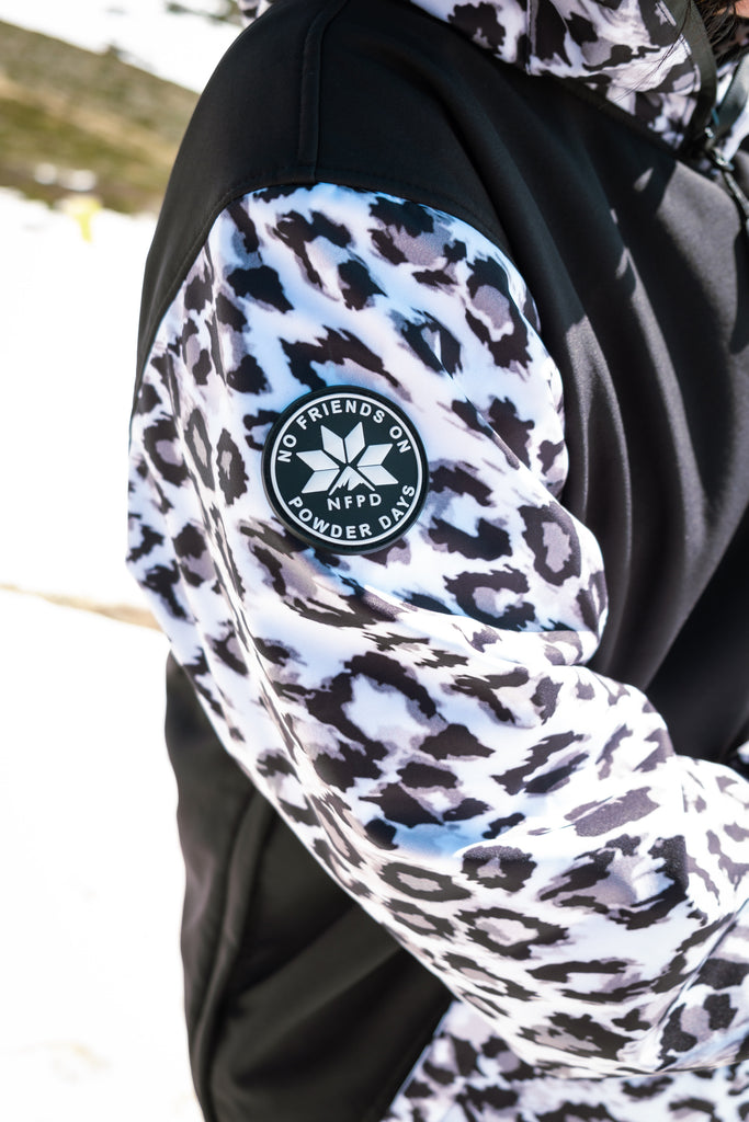 Ski Snowboard Jackets Waterproof Pullover Black Leopard NFPD Jacket - Unisex