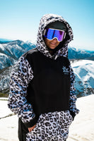 Ski Snowboard Jackets Waterproof Pullover Black Leopard NFPD Jacket - Unisex