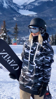 Snow Camo Tall Ski/Snowboard Hoodie - Unisex