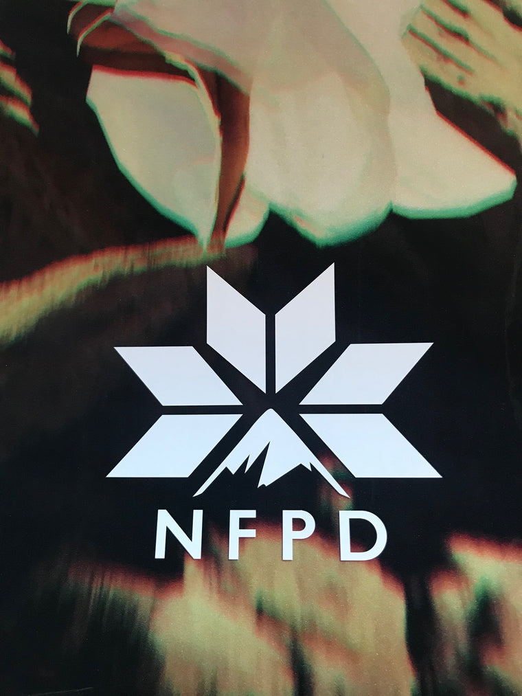 Vinyl Transfer Solid White NFPD Decals 140mm X 125mm